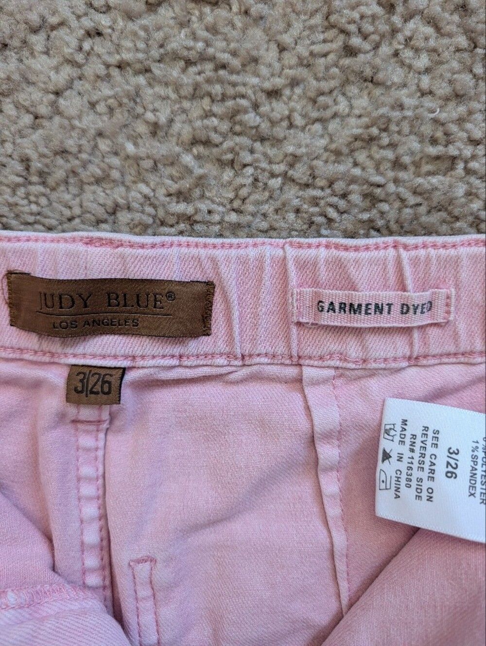 Judy Blue Womens Light Pink Regina High Rise Garment Dyed Denim Jogger Size 3/26 - Picture 7 of 16